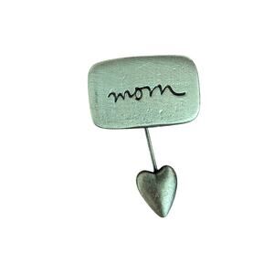 SILVESTRI PEWTER SILVER Pin/Brooch - Mom for Mother's Day